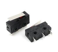 10-100 piezas Interruptor táctil de encendido y apagado KW11-3Z 5A 250V Microinterruptor de 3 pines Interruptor de manija recta con hebilla Botón de contacto del microinterruptor(50 Pcs)