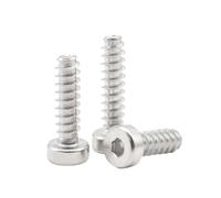 10-100 Piezas M1.7-M6 Tornillos autorroscantes de cabeza cilíndrica corta hexagonal interior con punta plana en acero inoxidable, M5x16mm(20 unidades)