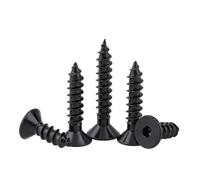 10-100 piezas M2 M2.3 M2.6 M3 M4 M5 M6 Tornillos autorroscantes hexagonales de cabeza avellanada plana y negra, perno BK, tornillo de rosca de cabeza plana(20mm)