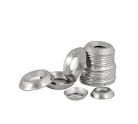 10-100 piezas M3 M4 M5 M6 304 Junta de ojo de pez de acero inoxidable Tornillo avellanado de metal Arandela cóncava-convexa Arandela decorativa de cono hueco(M6x17x3.5,100Pcs)