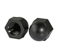 10-100 Piezas M3 M4 M5 M6 M8 M10 M12 Tuercas Ciegas De Plástico Negro Con Cabeza Abovedada DIN1587 for Pernos Y Tornillos(M4X0.7-20pcs)