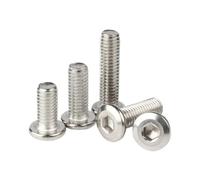 10-100 Uds 304 Acero Inoxidable M2 .5 M3 M4 M5 Tornillos Biselados Hexagonales Pernos Muebles Máquina De Madera(M2.5x10mm 100pcs)