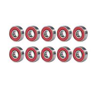 10-100 Uds 608RS rodamiento rígido de bolas 8x22x7mm rodamientos acero una sola fila ABEC-9(Red,30PCS)