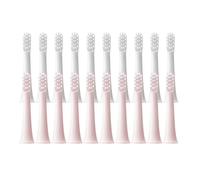 10-100 Uds cabezales de cepillo, Compatible con XIAOMI T100 20/50/100 dientes eléctrico sónico cerdas suaves recargas boquillas vacío(10Pink 10White)