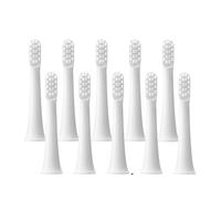 10-100 Uds cabezales de cepillo, Compatible con XIAOMI T100 20/50/100 dientes eléctrico sónico cerdas suaves recargas boquillas vacío(10Pcs White)