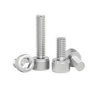 10-100 Uds M1.4 M1.6 M2 M3 M4 M5 M6 304 A2-70 Acero Inoxidable DIN912 Tapa Hexagonal Cabeza Perno Longitud Del Tornillo 2-50mm(16mm,M6 (10pcs))