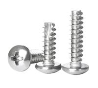 10-100 Uds M2 M2.3 M2.6 M3 M3.5 M4 304 A2 cabeza redonda cruzada de acero inoxidable cola de corte tornillo autorroscante cabeza plana PT tornillo(M2.3x6mm-50pcs)
