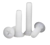 10~100 Uds tornillos de cabeza avellanada de nailon blanco M2 M2.5 M3 M4 M5 M6 M8 pernos de cabeza cruzada de plástico con ranura cruzada de cabeza plana(M6x8mm-30Pcs)
