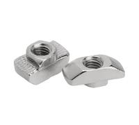 10-100 Uds. Tuerca en T con cabeza de martillo, conector M3 M4 M5 M6 M8 niquelado for accesorios de perfil de aluminio de la serie 20/30/40/45((50PCS),45-M6)