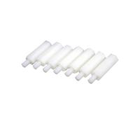 10-100 unidades de separadores nailon macho a hembra M2 .5 M3 M4 M5 L+6 Blanco Negro Espaciador PCB Columna Tornillos espaciadores plástico(White/10mm,M3 50pcs)