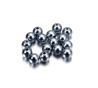 10-1000 piezas/lote 3-20 mm agujeros rectos acrílico imitación perla beige pulsera cuentas redondas para bricolaje artesanía joyería suministros-gris plateado-20 mm x 10 piezas