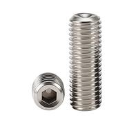 10-100pcs DIN916 304 Acero Inoxidable Grado 12.9 Carbono Hexagonal Conjunto De Enchufes Tornillos Tornillo Grub(304 Stainless steel,20MM_M4 (100PCS))
