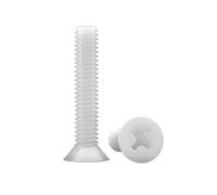 10-100pcs M2/M2.5/M3/M4/M5/M6/M8 Tornillos aislantes con cabeza encajada de ranura cruzada tipo-KM en nailon, M3x10mm