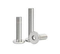 10-100pcs M2/M2.5/M3/M4/M5 Tornillos de máquina con cabeza ultra-delgada plana de ranura cruzada tipocm en acero inoxidable, M3x6x10mm