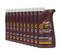 10 (10x1) Litro 7830 Mannol SAE 20W-50 de Moto / Quad Aceite / Para Jaso MA2
