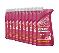 10 (10x1) Litro Mannol 2-Takt Snowpower Aceite Mezcla Para Schneemobile Api TC