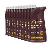 10 (10x1) Litro Mannol SAE 75W-90 Api Gl 4/5 Ls Extra Aceite Motor Y Achsöl