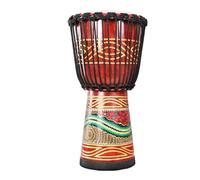 10/12/13 Pulgadas Percusión Yembé Amantes de La Música Tambor Djembe con Bolsa Correa Campana de Mano Djembe Drum Caoba Tambor Africano(Standard 13)