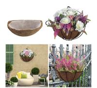 10 12 14 16 Revestimientos de fibra de coco para plantas colgantes, solución de exhibición elegante no tejida (10 pulgadas)