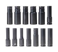 10/13 unidades eficientes de 1/2 pulgada de impacto de 6 puntos para apretar tornillos eficientes y reparación de automóviles y muebles, herramienta de enchufe de alimentación