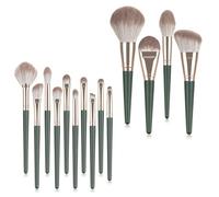 10/14 brochas de maquillaje para sombra de ojos, brochas de maquillaje de viaje con bolsa de almacenamiento para mujeres