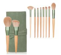 10/14 brochas de maquillaje para sombra de ojos, brochas de maquillaje de viaje con bolsa de almacenamiento para mujeres