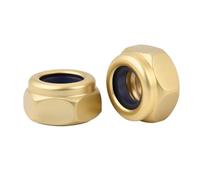 10/15/20 Piezas M4 M5 M6 Tuerca De Bloqueo Autoblocante Hexagonal Cobre Inserción Nailon(15pcs,M4)