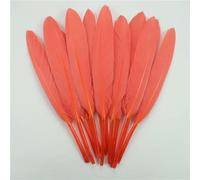 10-15 cm/4-6 inch kleurrijke eendenveren handgemaakte accessoires kleine ganzenveren sieraden maken doe-het-zelf decoraties-watermeloenrood-50 stuks