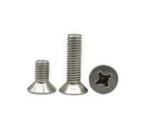 10-150 Uds M1 .2 .4 .6 M2 .5 M3 M4 M5 M6 M8 304 Acero inoxidable GB819 tornillo de cabeza avellanada plana cruzada(6mm,M1.4 150pcs)