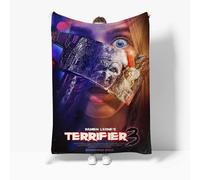(#10,150x200cm(59x79in))Terrifier 3 Killer Art The Clown 3D Fleece Blanket Winter Warm Xmas Large Throws