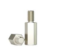 10/20/100 Uds M3 M4 Niquelado/negro/azul Blanco Zinc Acero Al Carbono Macho-hembra Columna Hexagonal Soporte Espaciador Pilar(Nickel Plated,M4x20mm(20pcs))