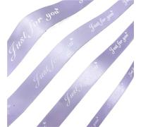 10/20/25/38mm Polyester Ribbon Printed JUST FOR YOU For Handmade Romantic Packaging Wedding Decoration(Purple,20mm 40yards)