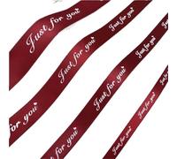 10/20/25/38mm Polyester Ribbon Printed JUST FOR YOU For Handmade Romantic Packaging Wedding Decoration(Color9,10mm 20yards)