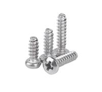 10/20/30/50 Uds M1.4 .7 M2 .2 .6 M3 .5 M4 M5 longitud 4-20mm 304 acero inoxidable Cruz hueco Phillips Pan cabeza redonda tornillo autorroscante de extremo plano(5mm,M2.6-50pcs)