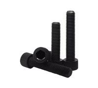 10/20/30/50 Uds M3 M4 M5 M6 M8 Tornillos con cabeza en forma de copa nailon negro tornillos hexagonal cilíndrica plástico pernos aislantes moleteados negros(5mm,M3 50pc)