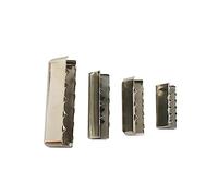 10/20/30 Uds Hebilla De Clip De Correa De Metal for Coser Pantalones Cinturón Cremallera Hebillas Traseras Cierre Final DIY(Silver,38mm-10Pcs)