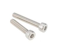 10/20/30 Uds M1.4 .6 M2 .5 longitud 3-30mm perno plateado de acero inoxidable DIN912 tornillo hexagonal cabeza hueca(16mm,M1.6(20PCS))