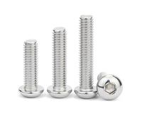 10/20/30 Uds M2 .5 M3 M4 M5 M6 M8 M10 M12 304 Tornillos De Cabeza Redonda Acero Inoxidable Copa Media(28mm,M2-30pcs)