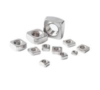 10/20/30 Uds Tuerca Fina M3 M4 M5 M6 M8 M10 M12 A2 Tuercas Finas Cuadradas De Acero Inoxidable(30pcs,M8)