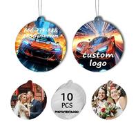 10/20/50/100 Piezas de Ambientadores Personalizados para Coche al por Mayor, Ambientadores de Coche Personalizados de Doble Cara con Foto, Texto y Logo (Redondo)