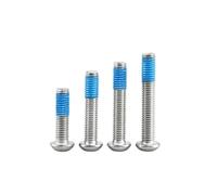 10/20/50/100 Uds 304 cabeza plana de acero inoxidable Hexagonal interno adhesivo circunferencia completa antiaflojamiento tornillo media redonda M2M2.5M3(100PCS M3X18)