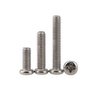 10/20/50/100 Uds longitud de rosca 3-30mm M2.5-M5 niquelado Cruz empotrada redonda tornillos cabeza plana Phillips perno(3mm,M2.5-100pcs)