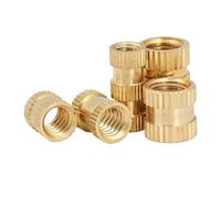 10/20/50/100 Uds M1.4 .6 .7 M2 .5 M3 latón macizo cobre hilo de fusión en caliente moldeo por inyección tuerca inserción Nutsert(50pcs,M2.5x3.8x3)