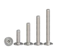 10/20/50/100 Uds M1.6 M2 .5 M3 M4 M5 M6 304 tornillo plano cruzado de acero inoxidable longitud Digital del ordenador portátil = 2mm-40mm(3x12(100pcs))