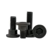10/20/50/100 Uds M2.5 M3 Negro 12,9 Grado Acero Al Carbono Paso Hexagonal Tornillo Con Zócalo Pernos De Hombro(100pcs,M2.5x8mm)