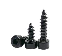 10/20/50/100 Uds M2 M2.6 M3 M3.5 M4 M5 M6 acero al carbono negro Allen hexagonal tapa cabeza muebles madera tornillo autorroscante(35mm,M6 10pcs)