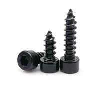 10/20/50/100 Uds M2 M2.6 M3 M3.5 M4 M5 M6 Acero Al Carbono Negro Allen Hexagonal Tapa Cabeza Muebles Madera Tornillo Autorroscante(5mm,M2 100pcs)