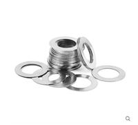 10/20/50/100 Uds M3-M20 arandela plana de acero inoxidable 0,5 Mm espesor junta ultrafina ajuste cuña fina/Color/8 * 10 * 0(12 * 20 * 0.5 (20Pcs))