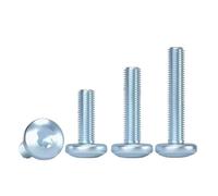 10/20/50/100 Uds M3 M4 M5 M6 M8 tornillos de ciruela de cabeza redonda de Zinc azul y blanco tornillos de ciruela de cabeza plana tornillos antirrobo(10mm,M3 (100PCS))