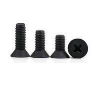 10/20/50/100 Uds M3 X 0,5 de longitud 6-25mm tornillos cabeza plana Phillips nailon negro avellanados negros(M3X25mm-20pcs)